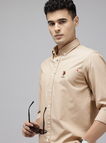 Button-Down Pure Cotton Formal Shirt