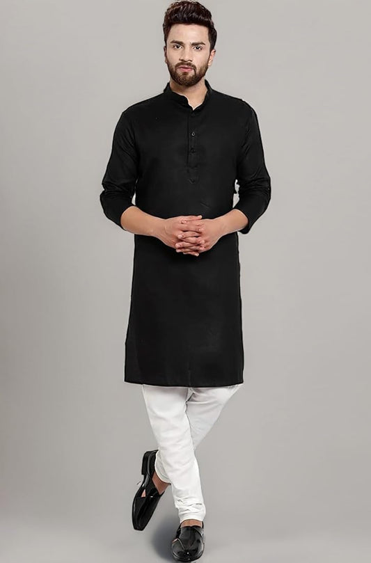 Cotton Plain Men's Ethnic Simple Kurta