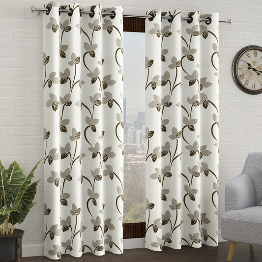Floral Print Polyester Curtains