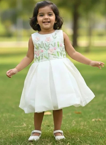 Floral Sequins Embroidered Party Wear Frock