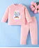 Full Sleeves Winter Wear Night Suit With Bunny Applique