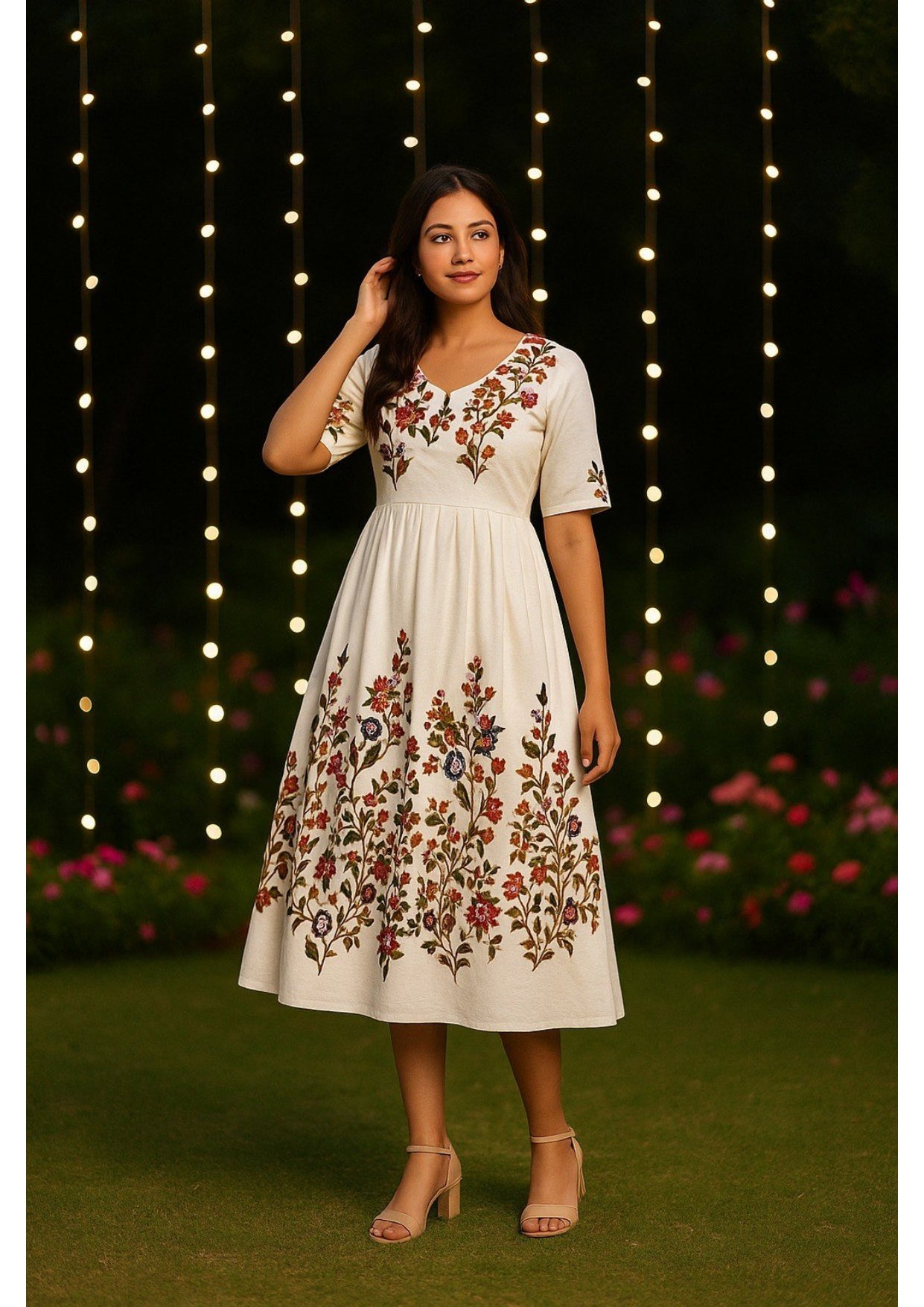 Floral Print Midi Dress