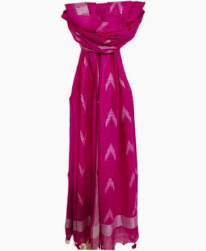 Cotton Blend Handloom Ikkat Dupatta