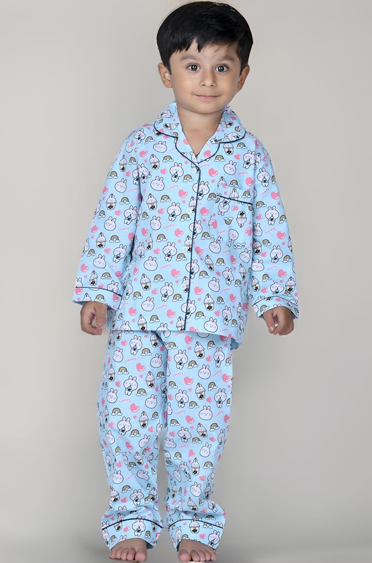 Pure Cotton Full Sleeves Night Suit