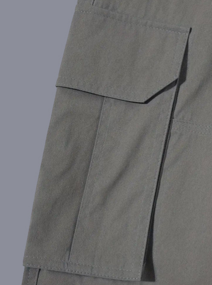 Men Cotton Classic Mid-Rise Loose Fit Cargos Trousers