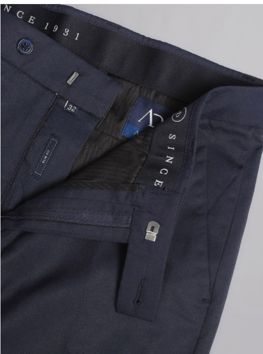 Men Flat-Front Mid-Rise Slim Fit Formal Trousers