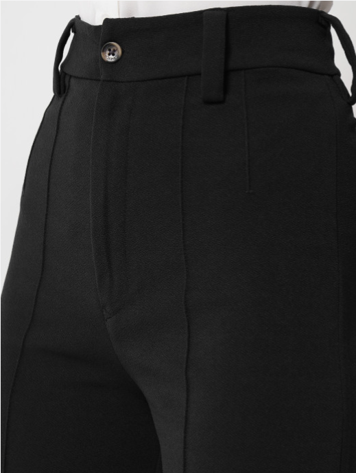 Women Black Relaxed Straight Fit High-Rise Easy Wash Trousers