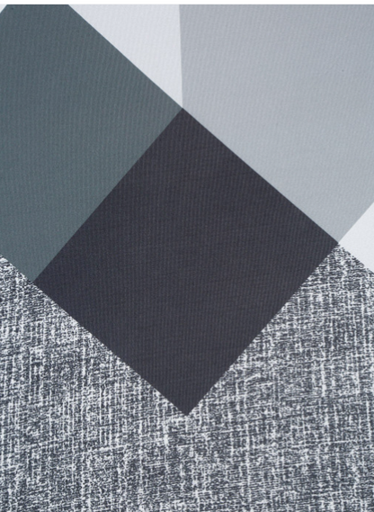 Geometric Print Black Polyester Straight 2 Seater Sofa Cover-57x73In
