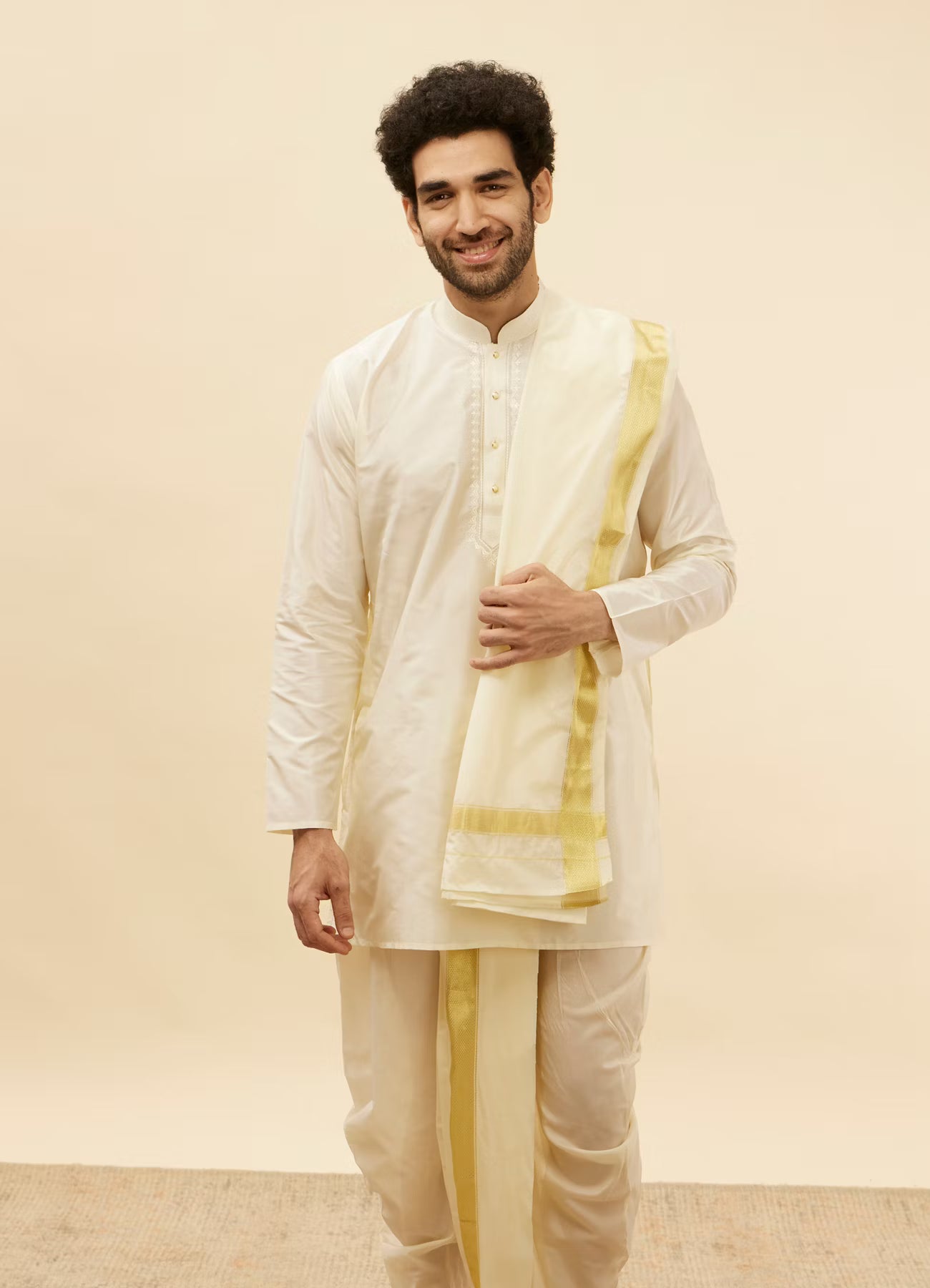 Solid Kurta Dhoti Dupatta Set