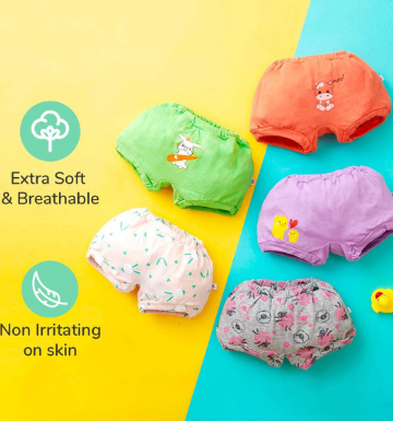 Unisex Kids Pack of 5 Basic 100% Cotton Basic Brief